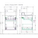Waschtischunterschrank LANO B 450 mm, H 582 mm, T 455 mm