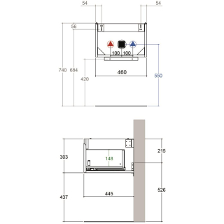 WT-Unterschrank SMARAGD PREMIUM PLUS B 460 x T 445 x H 305 mm