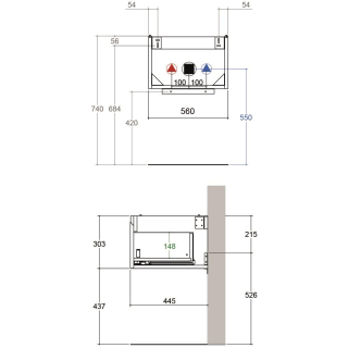 WT-Unterschrank SMARAGD PREMIUM PLUS B 560 x T 445 x H 305 mm