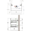WT-Unterschrank SMARAGD SFERA, B 770 x T 485 x H 550 mm