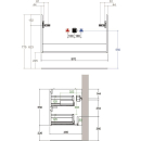 WT-Unterschrank SMARAGD SFERA, B 970 x T 485 x H 550 mm