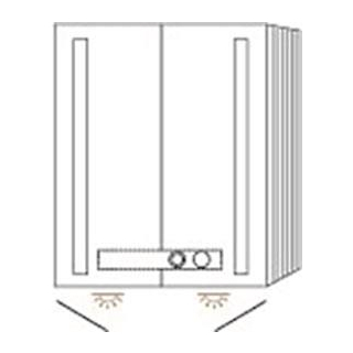 Spiegelschrank VERITY LINE B 600 mm, H 750 mm, T 173 mm