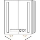 Spiegelschrank VERITY LINE B 600 mm, H 750 mm, T 173 mm