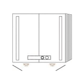 Spiegelschrank VERITY LINE B 800 mm, H 750 mm, T 173 mm