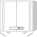 Spiegelschrank VERITY LINE B 800 mm, H 750 mm, T 173 mm