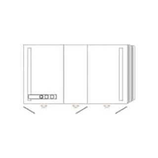 Spiegelschrank VERITY LINE B 1300 mm, H 750 mm, T 173 mm