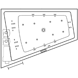 Poolsystem POWERplusAIR Einbau in Grossraum-Acrylbadewanne