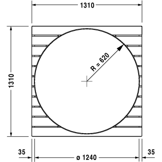 Holzeinleger BLUE MOON Teak Echtholz