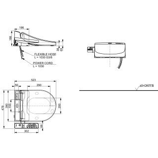 Dusch-WC-Sitz WASHLET EK 2.0 weiss