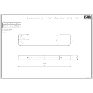 Handtuchhalter geschlossen Optima für, B640mm, Aquamarine Metallic S29