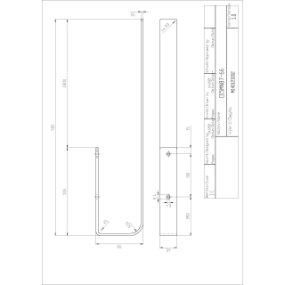 Handtuchhalter offen Optima X rein el., B505, Papyrus RAL 9018