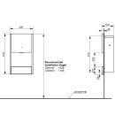 Händetrockner PUBLIC silber, 300 x 186 x 575 mm, UP