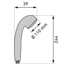 Duschbrause Klytia PCR verchromt 1/2" / 3...