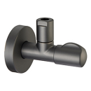 Eck-Regulierventil mit Klemmvers., schwarz matt 1/2"...