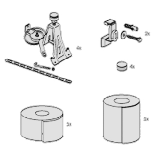 Badewannenfuss Schallschutz SET, BWS-Plus, 2 Wannenanker