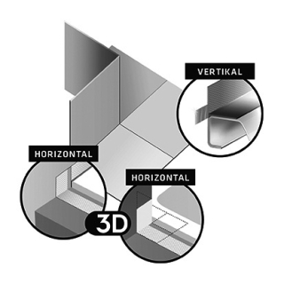 GABAG Dichtecken 3D liegend/liegend