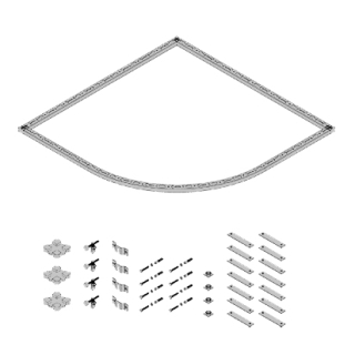 Montagerahmen OMNIA ECK 100 x 90 cm, ohne Fussset