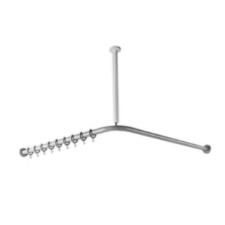 Duschenvorhangstange HEWI 477/ 801, 150 x 150 cm kürzbar