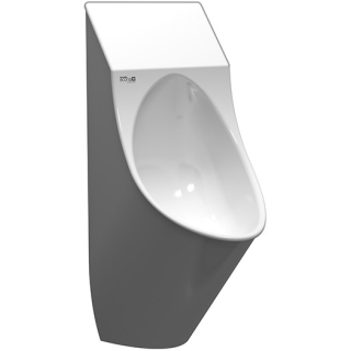 Urinal wasserlos ECOPUR 100 Stahl, Urinal weiss