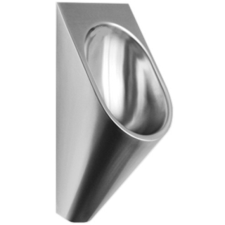 Urinal CAMPUS CMPX538WF wasserlos, Edelstahl, Abgang