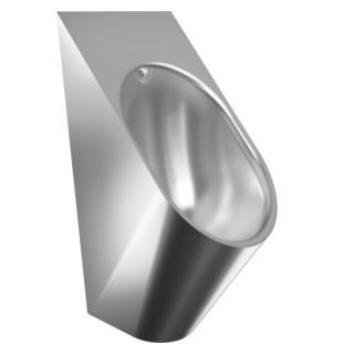 Urinal CAMPUS CMPX539 Edelstahl, Abgang waagrecht
