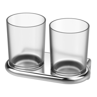 Doppelglashalter NIA ADESIO Mattglas, Montage Kleben oder