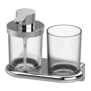 Kombihalter NIA ADESIO Seifenspender und Glashalter