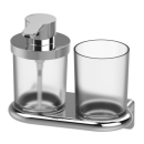 Kombihalter NIA ADESIO Seifenspender und Glashalter