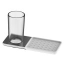 Glashalter LIV und Seifenhalter, Seifenschale