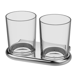 Doppelglashalter NIA Tritanglas klar unzerbrechlich