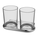 Doppelglashalter NIA Tritanglas klar unzerbrechlich