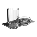 Seifen- und Glashalter ART Kristallglas klar