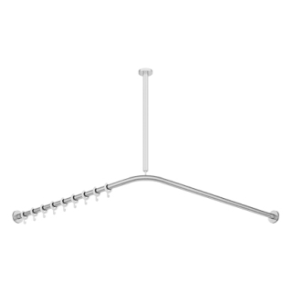 Duschenvorhangstange HEWI S900 90 x 90 cm, kürzbar