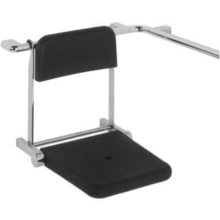 Duschklappsitz HELVEO CURVE 45,4 x 55,2 cm, Messing