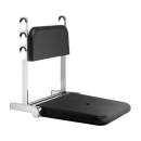 Duschklappsitz HELVEO CURVE 45,4 x 55,2 cm, Messing