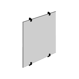 Spiegelhalter NORMBAU CAVERE Aluminium, Satz 4 Stück