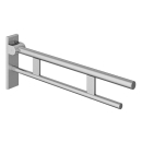 Klappgriff HEWI S900 DUO A 70 cm, Montageplatte aus