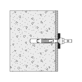 Befestigungsset HEWI BM10.2.2 zur einseitigen Befestigung