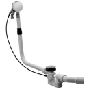 Ab- und Ueberlaufgarnitur QUADROVAL, mit Wanneneinlauf