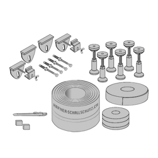 Schallschutz ISO-SET-HAFNER Dusche Stahl und Kunststoff