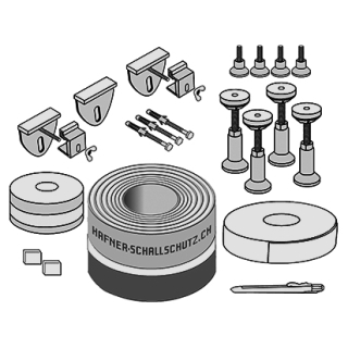 Schallschutz ISO-SET-HAFNER Dusche Stahl und Kunststoff