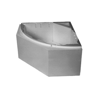 Badewannenträger Poresta 144 x 144 x 62 cm, mit Ablage