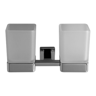 Doppelglashalter Cubo 2 Gläser satiniert