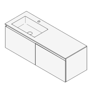 Unterbau GUFO 130,0 x 45,0 x 47,0 cm
