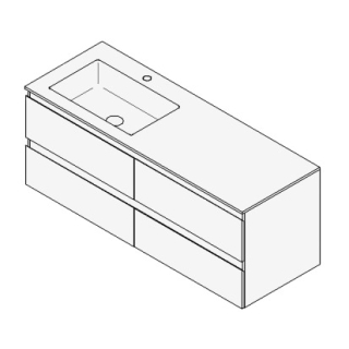 Unterbau GUFO 130,0 x 50,0 x 47,0 cm