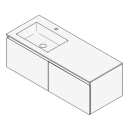Unterbau GUFO 130,0 x 45,0 x 55,0 cm