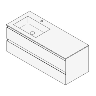 Unterbau GUFO 130,0 x 50,0 x 55,0 cm
