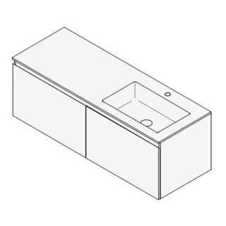 Unterbau GUFO 130,0 x 45,0 x 47,0 cm