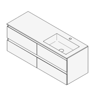 Unterbau GUFO 130,0 x 50,0 x 47,0 cm