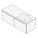 Unterbau GUFO 130,0 x 45,0 x 55,0 cm